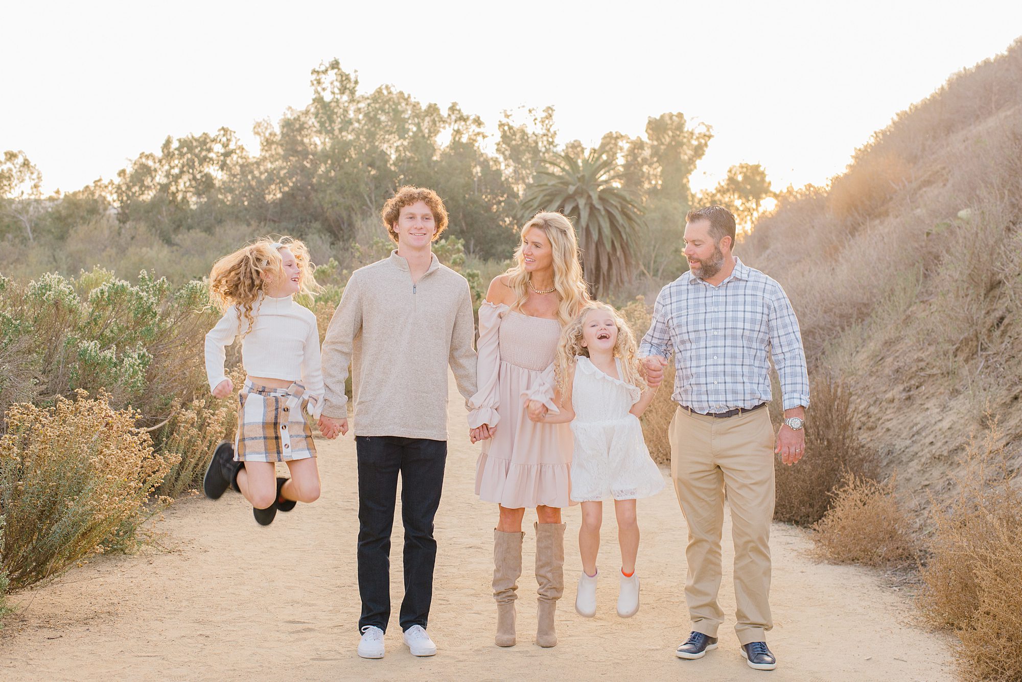 candid Carlsbad Sunset Family Session