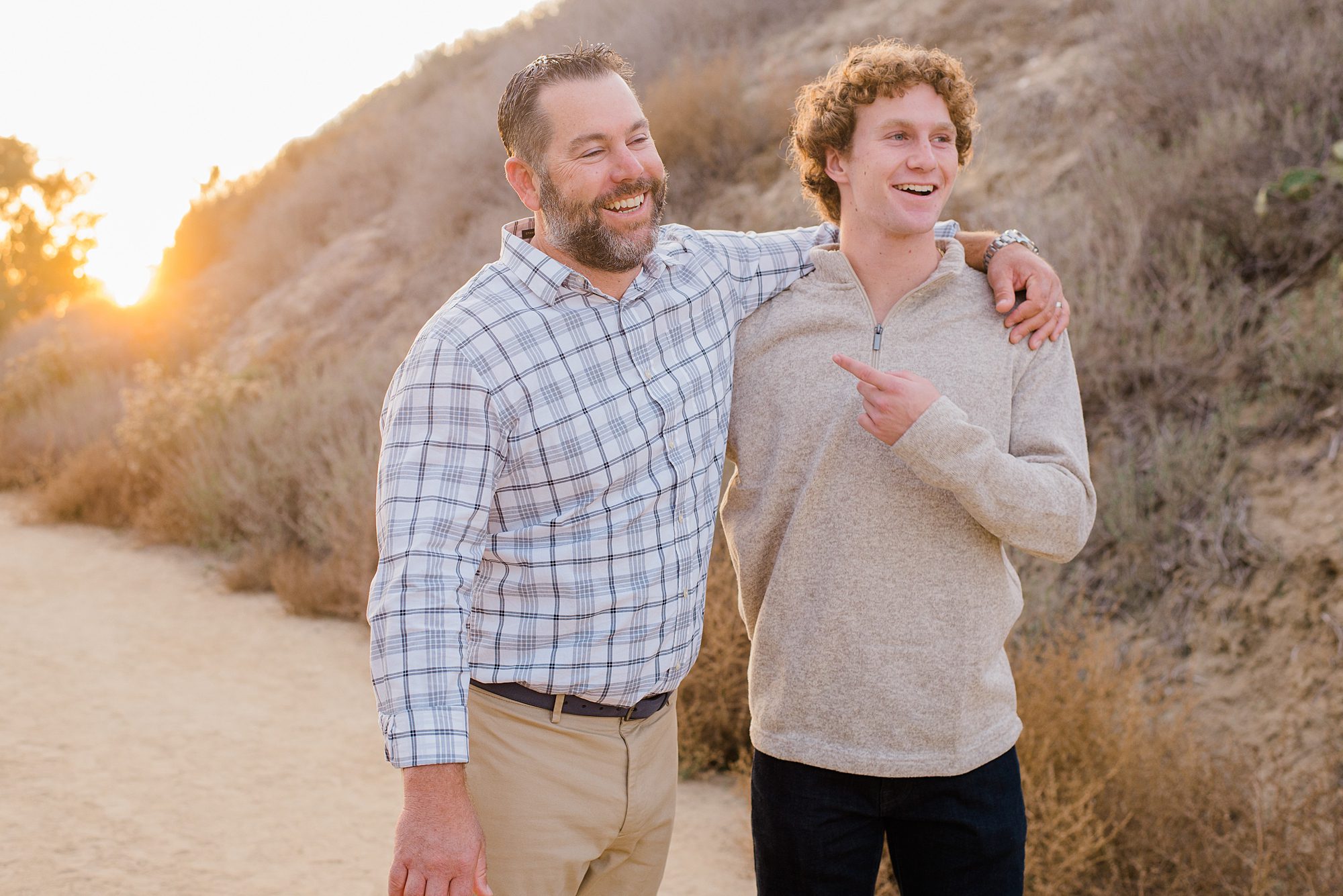 father and son during Carlsbad Sunset Family Session