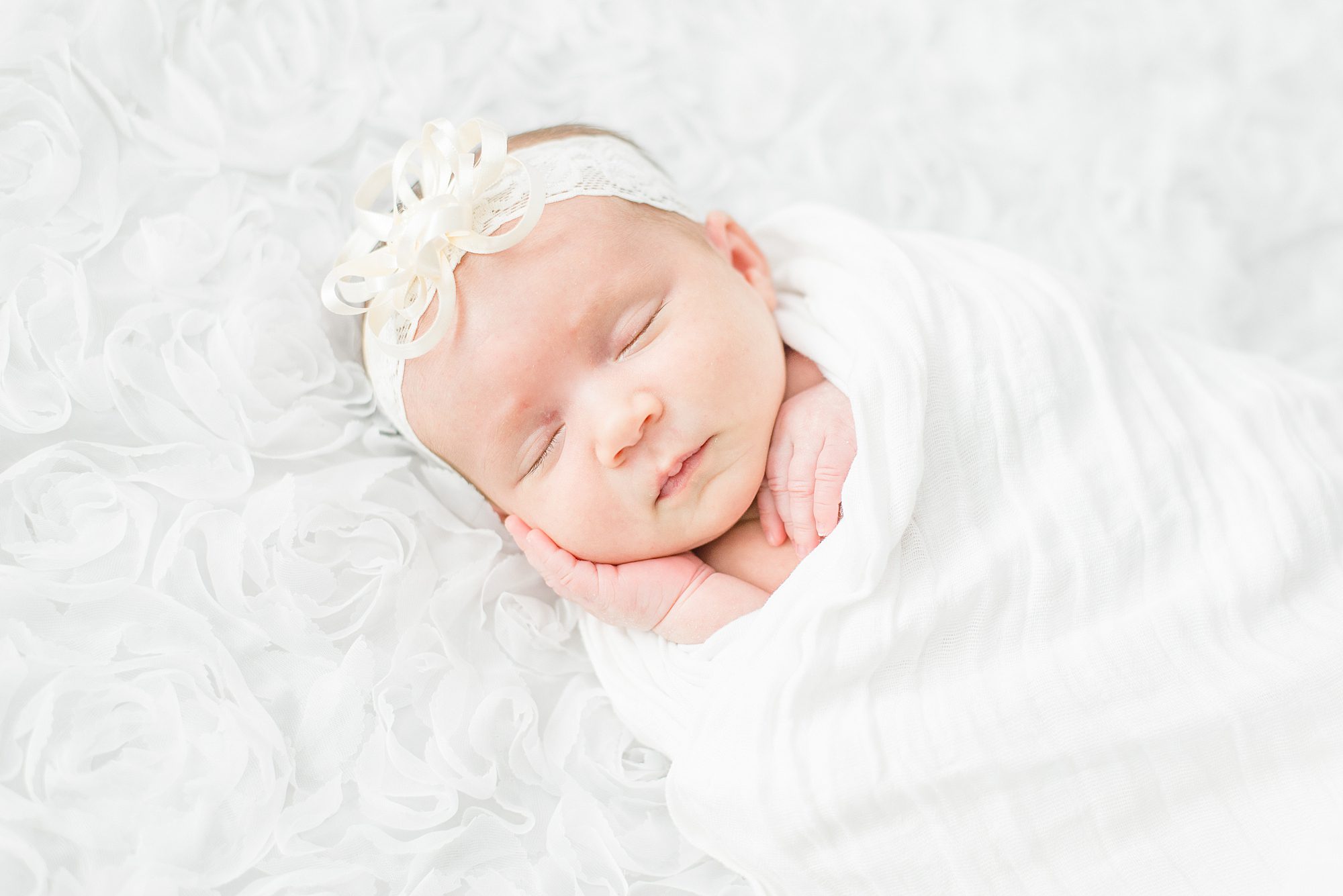 newborn girl sleeps during San Diego In-Home Newborn Session