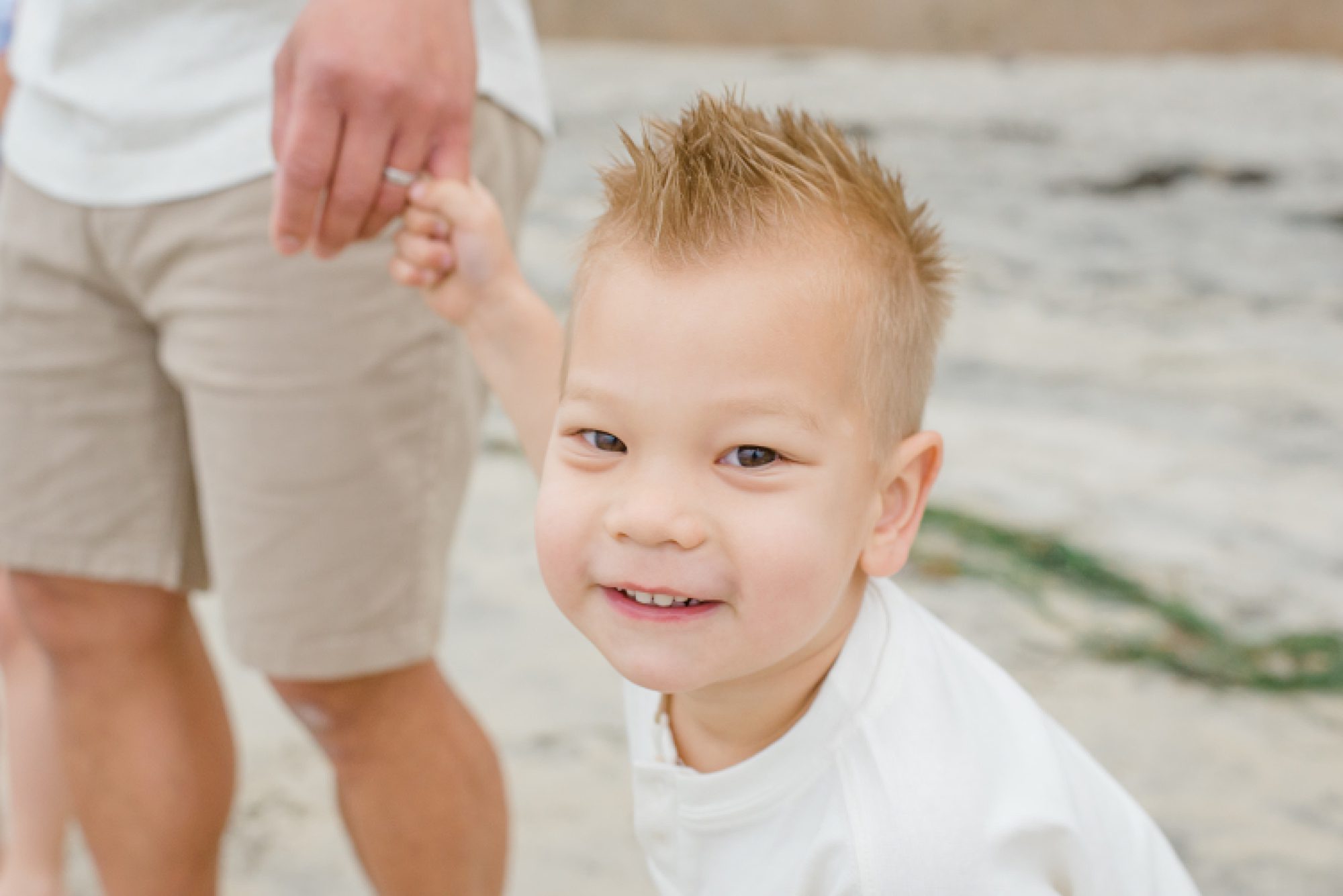 little boy during San Diego Family Beach Session
