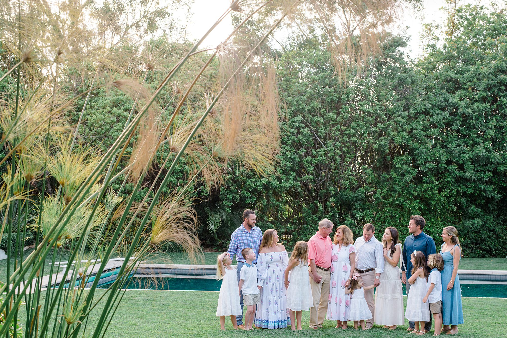 extended family of 14 during Session in Rancho Santa Fe, California