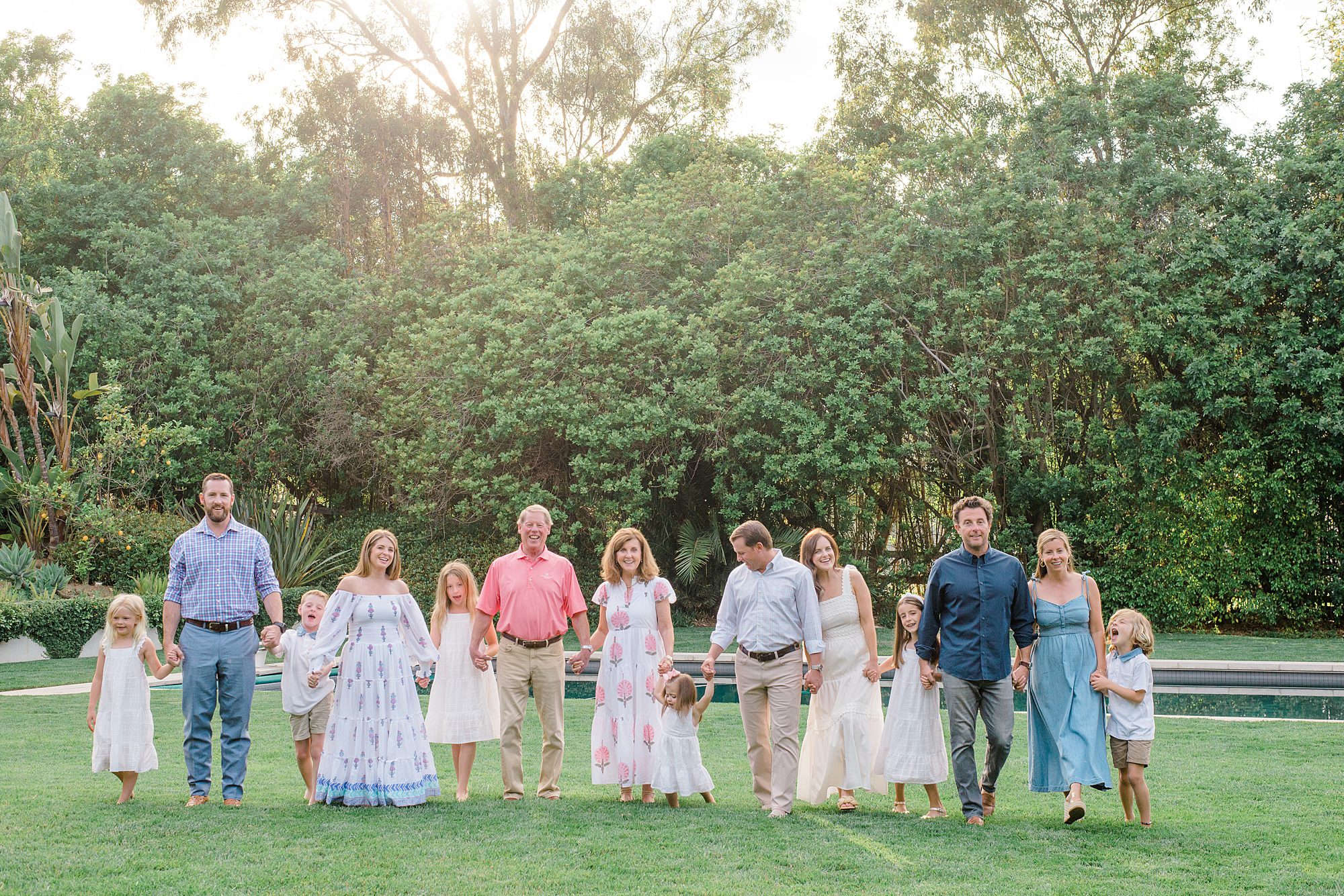 San Diego family photographer captures Summer Extended Family Session in Rancho Santa Fe, California