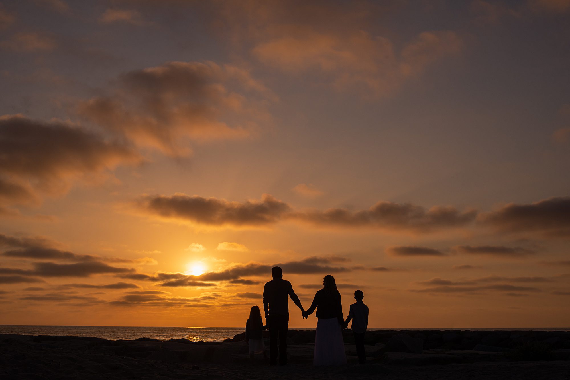 sunset family portaits in Carlsbad CA