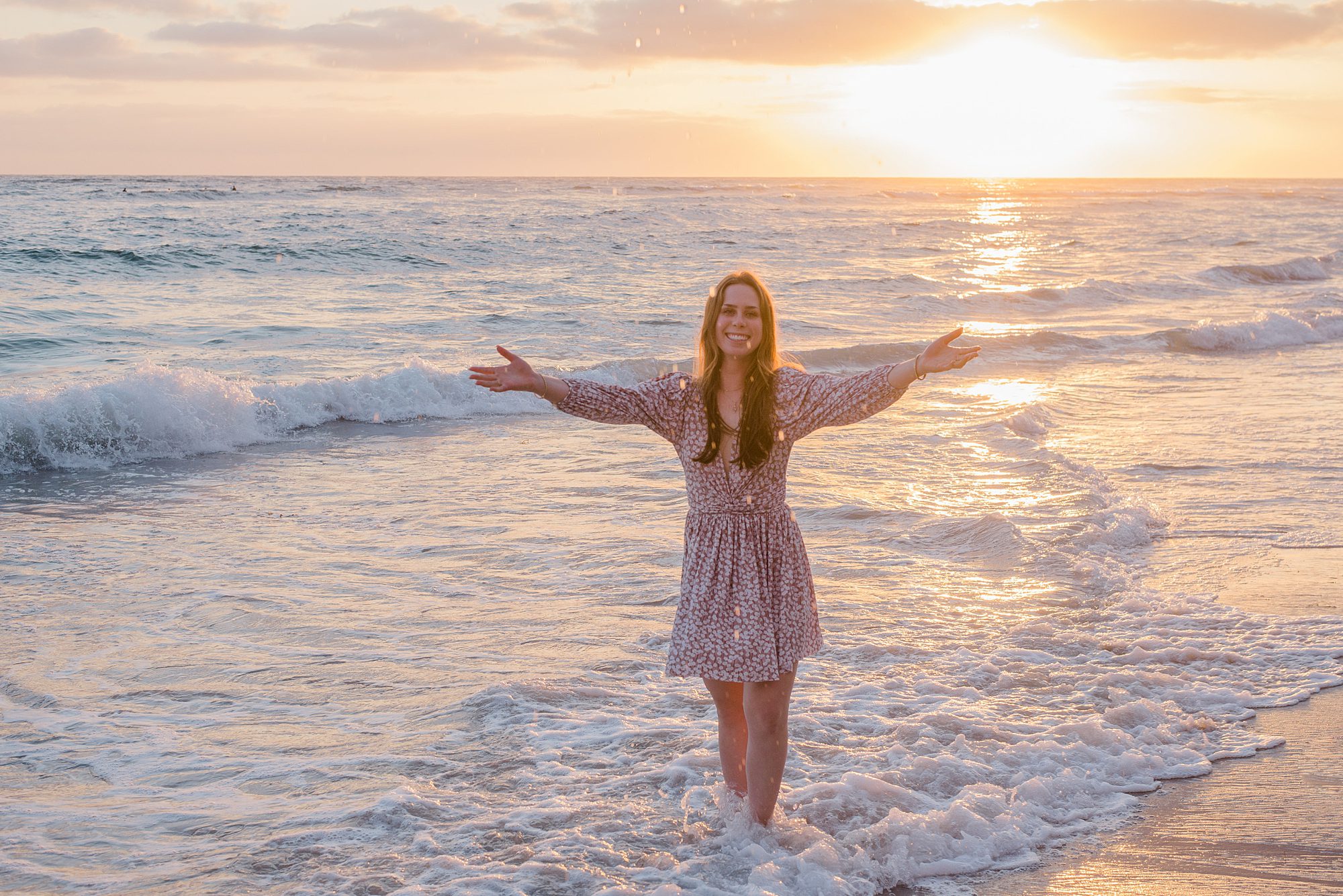 Sunset Beach Senior Session in Carlsbad, California photographed by San Diego Senior session