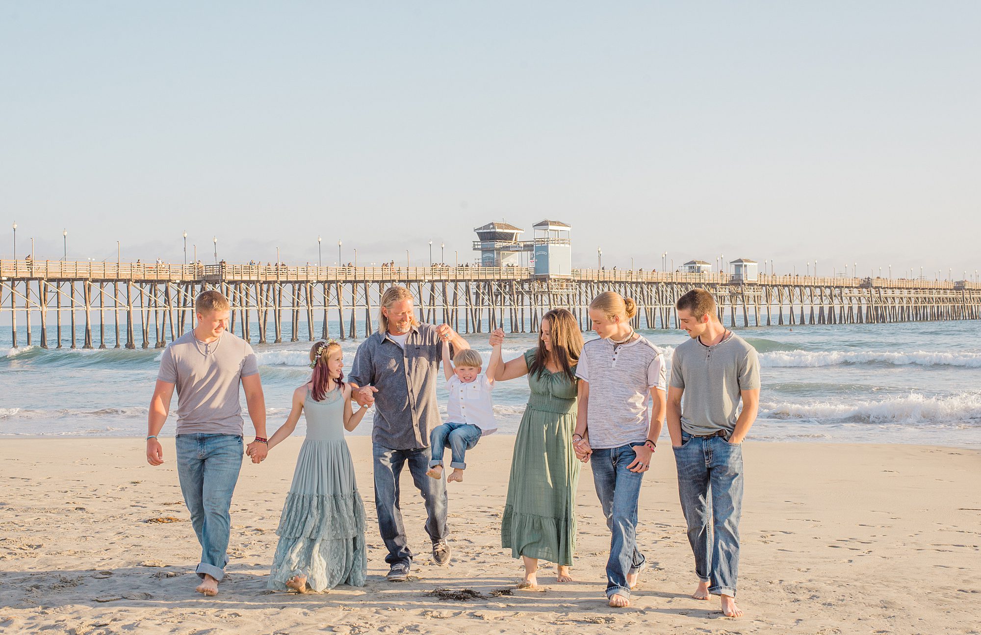 beach family session in Oceanside California