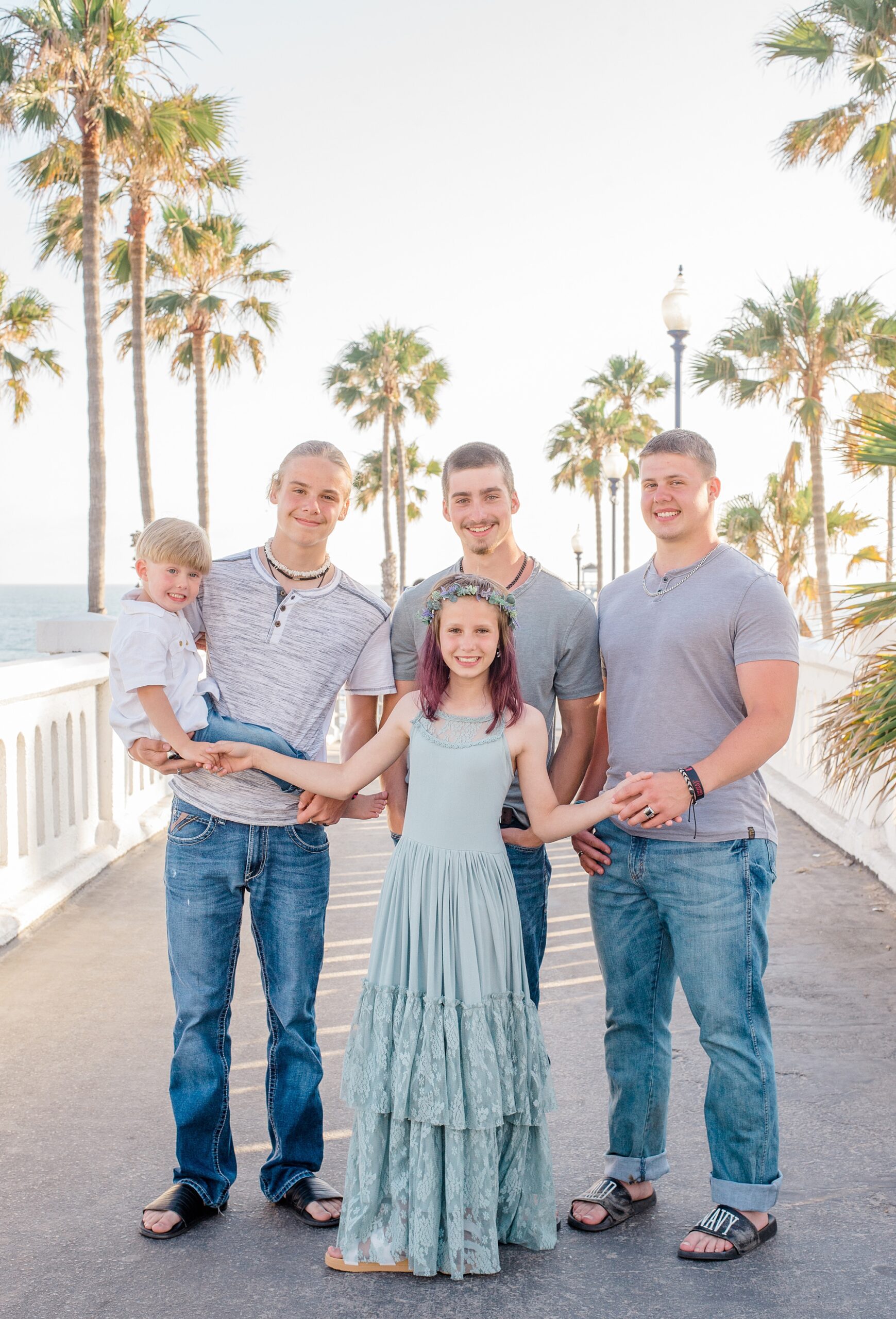 5 siblings during Oceanside California Family Session