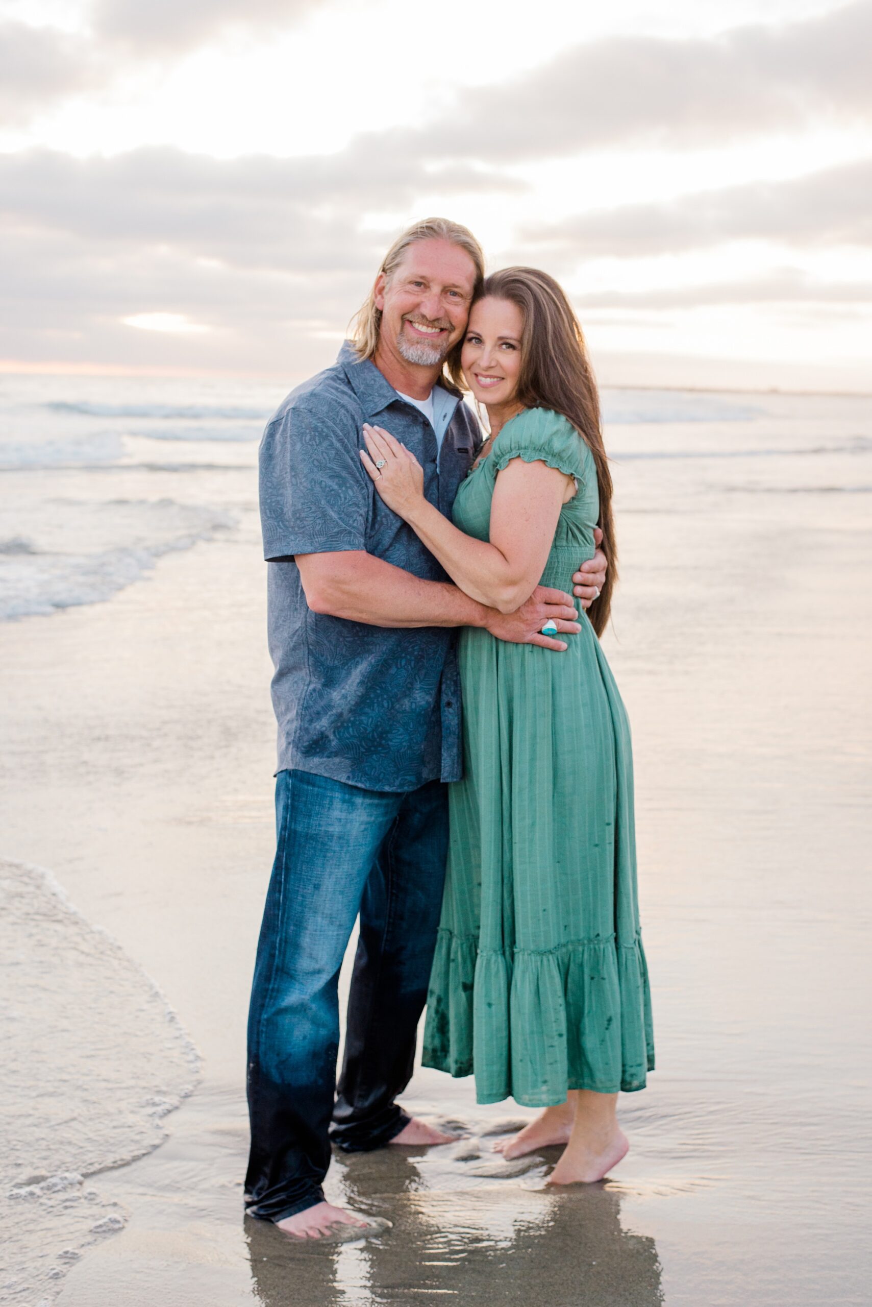 couple portraits on beach in CA