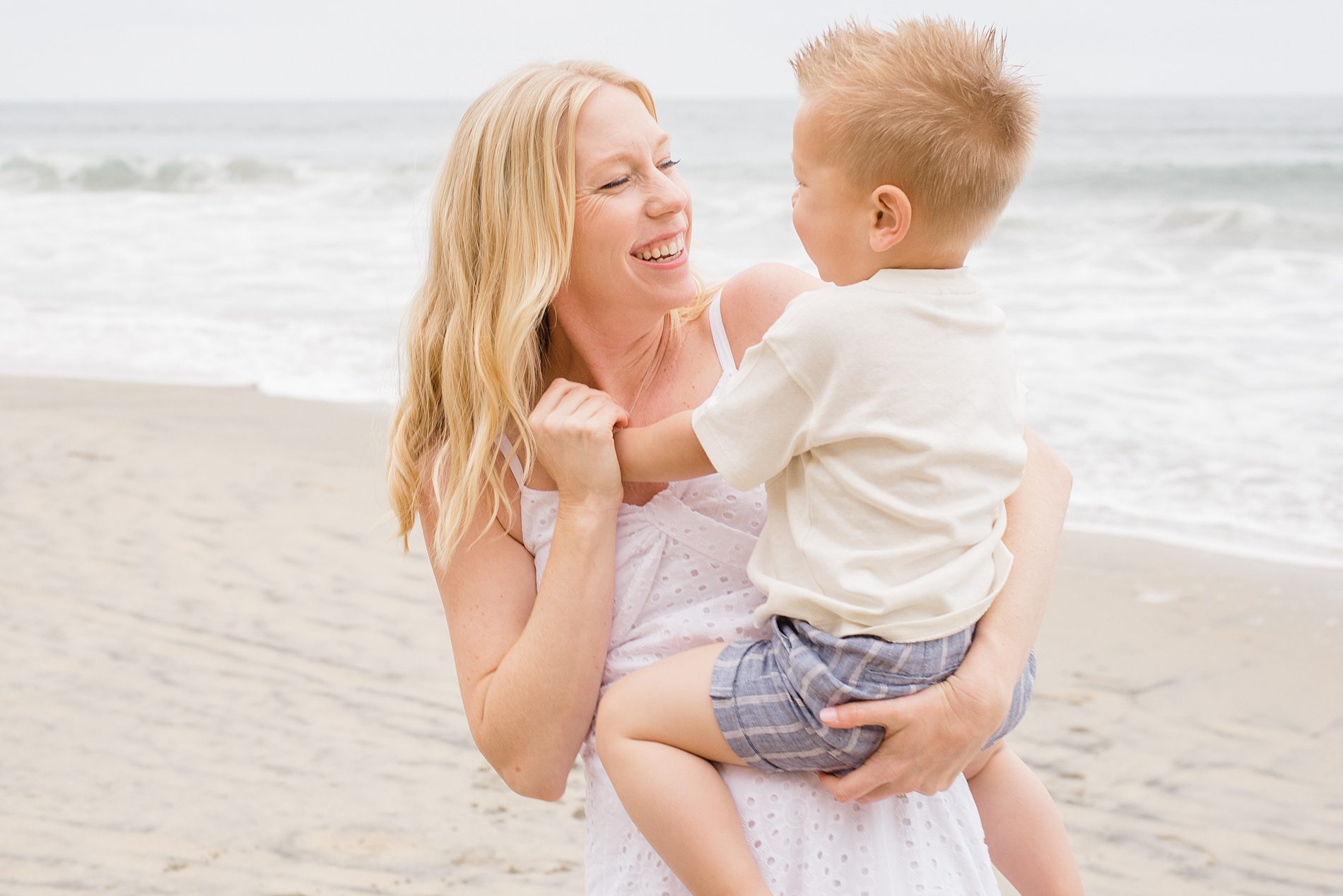 mother and son portaits from San Diego Family Beach Session