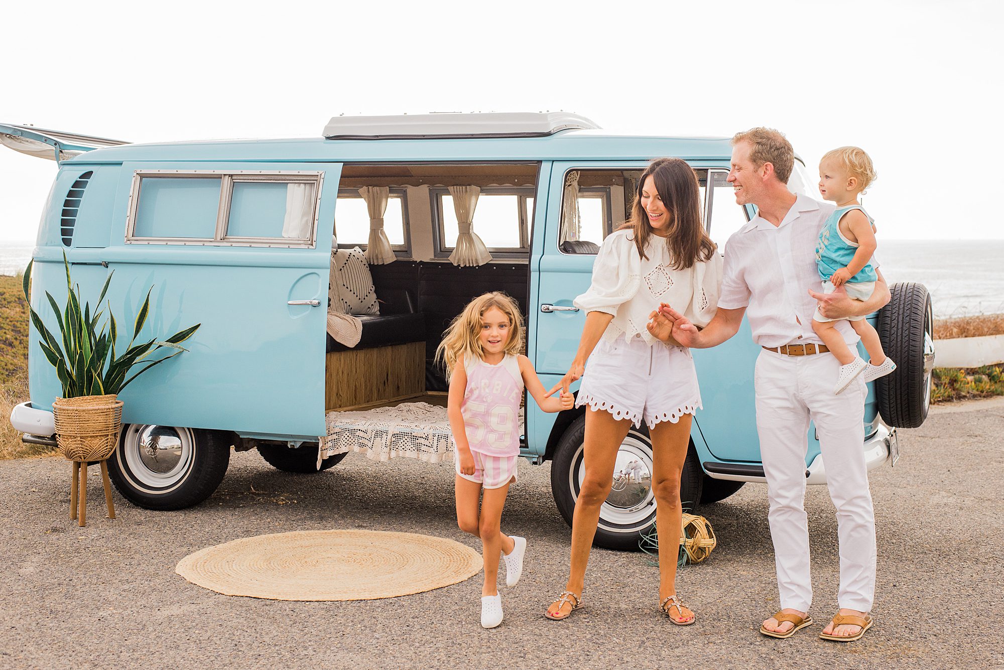 San Diego family portraits with The funky bus