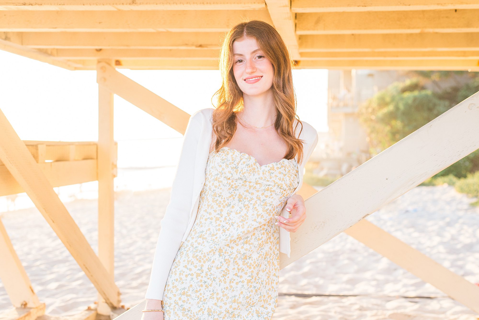 Light and Airy Senior Session on the beach in Carlsbad, CA