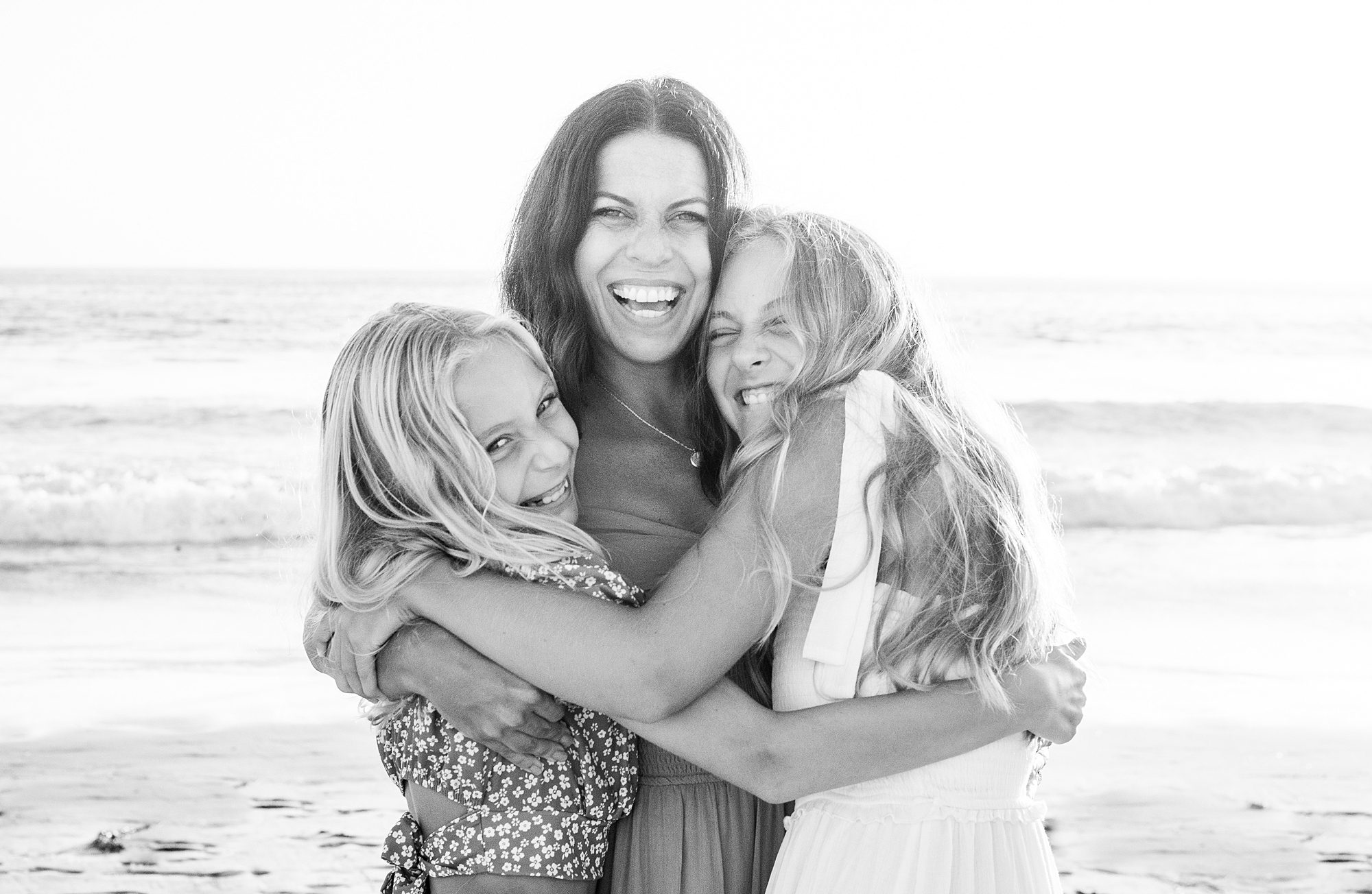 candid portraits of mom and daughters