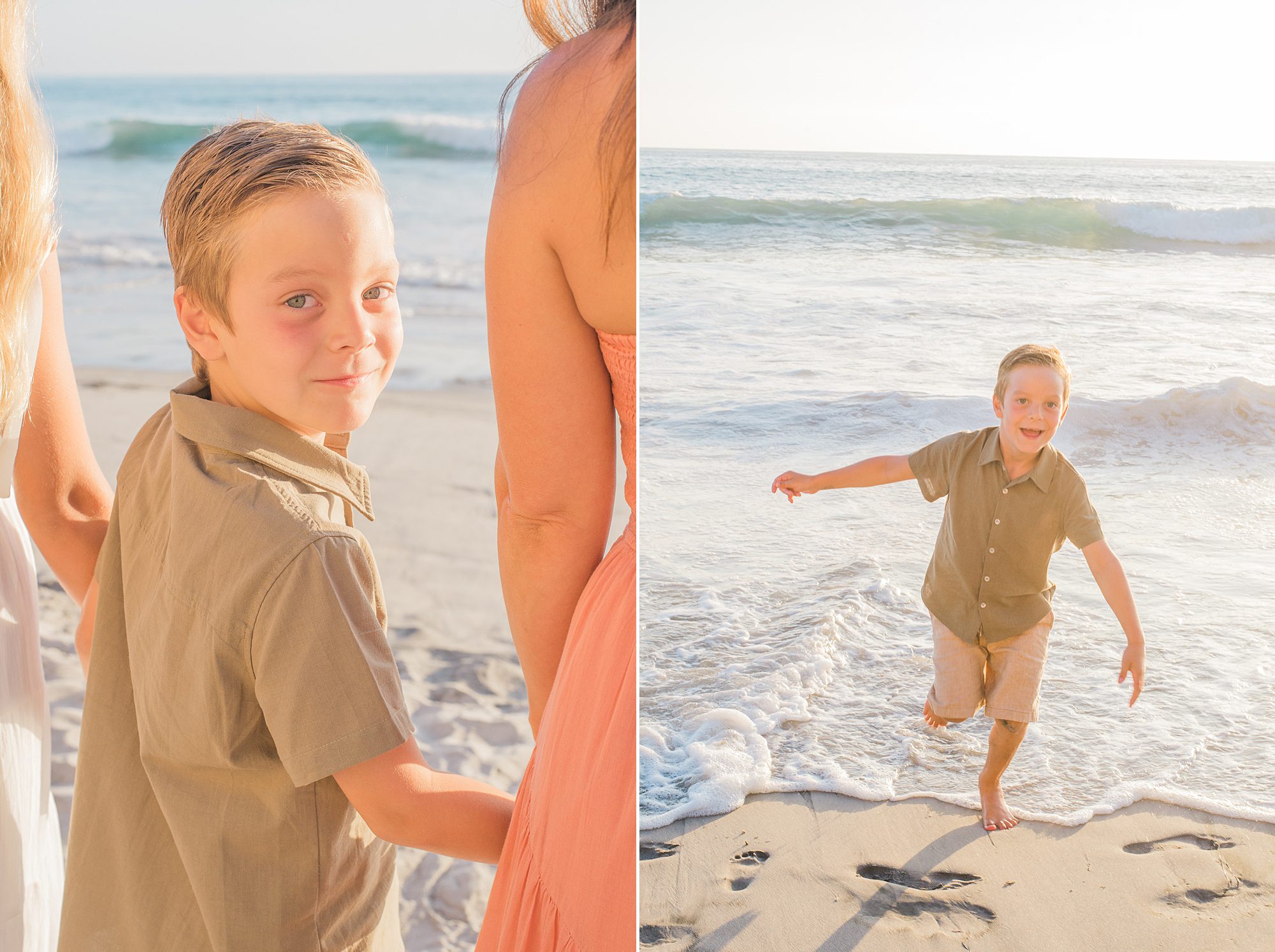 little boy with his parents from Solana Beach Family Session