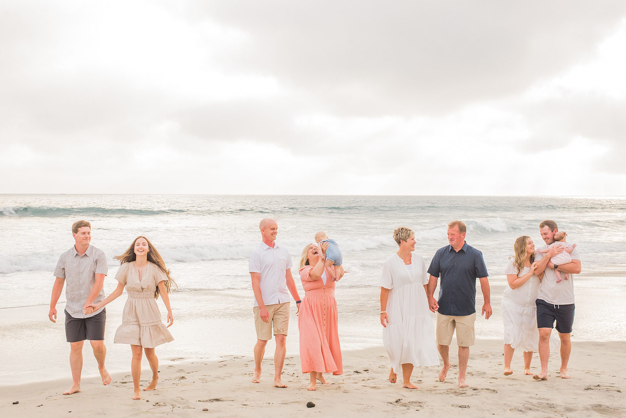San Diego family session at beach in California 