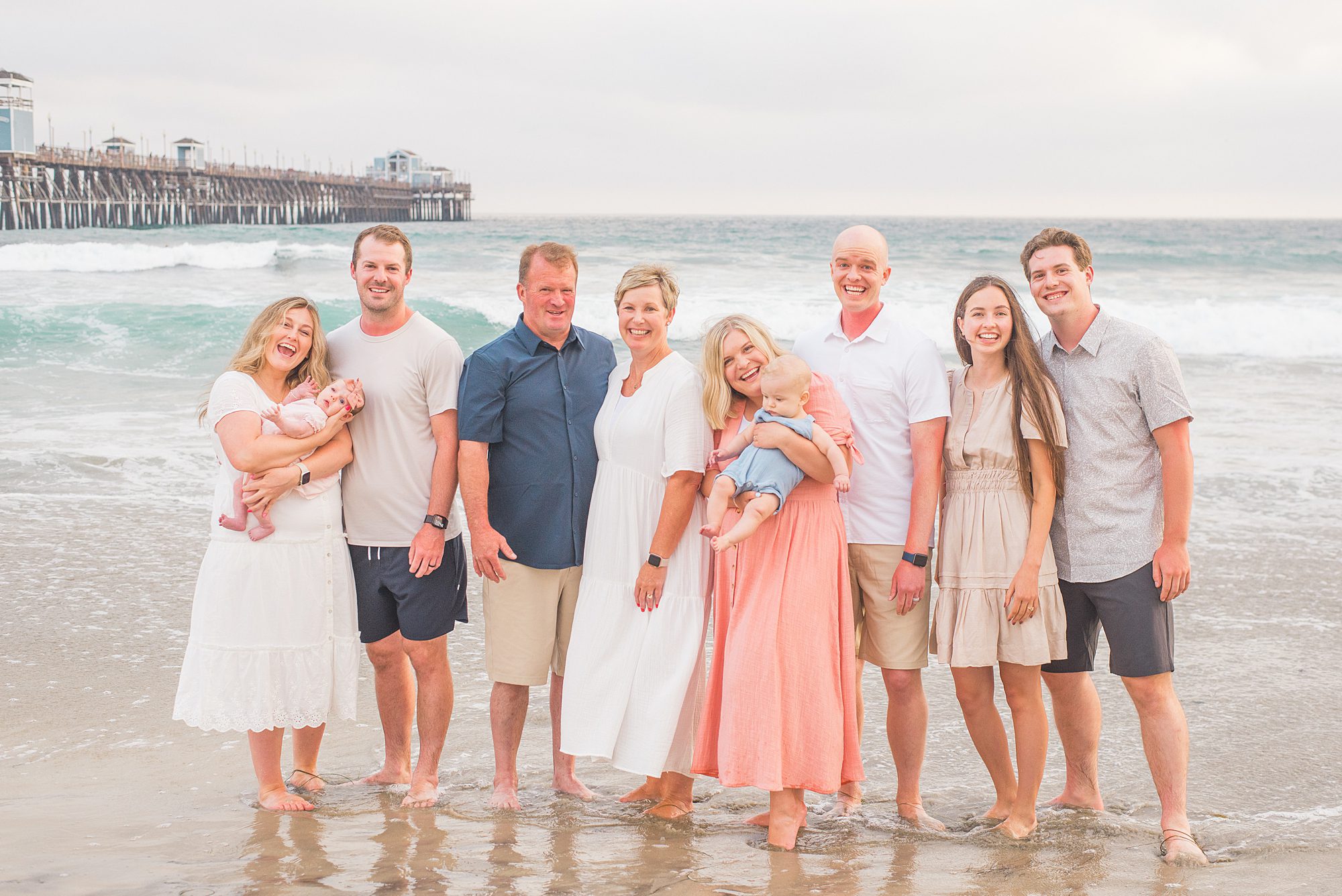 Extended Family Sunset Session in Oceanside, CA 