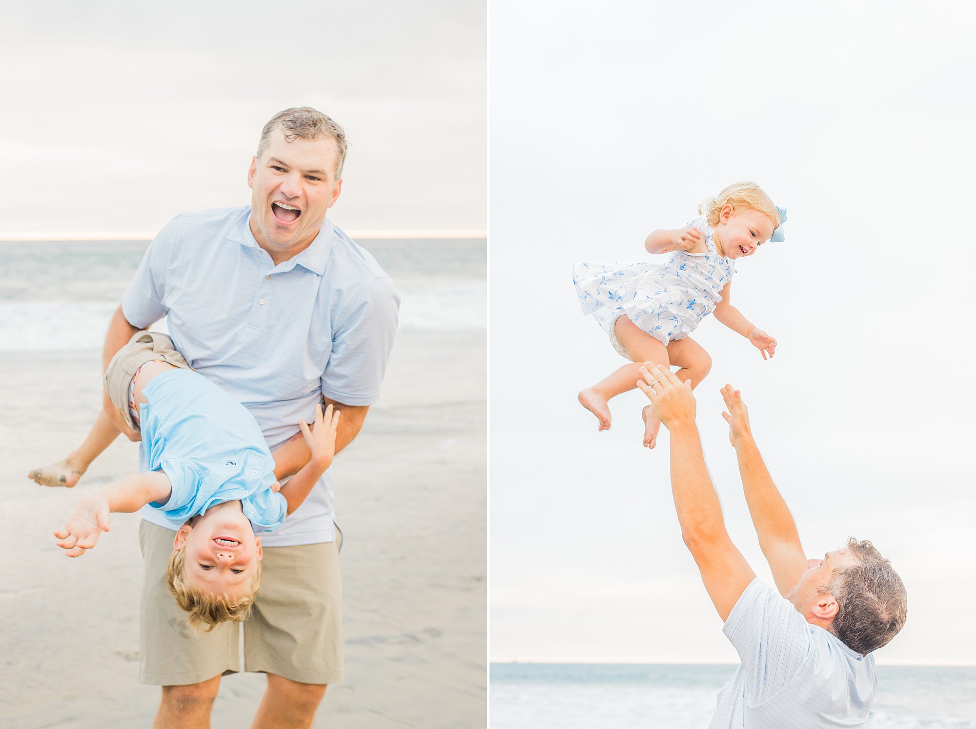 dad with his two kids during Del Mar Beach Family Session